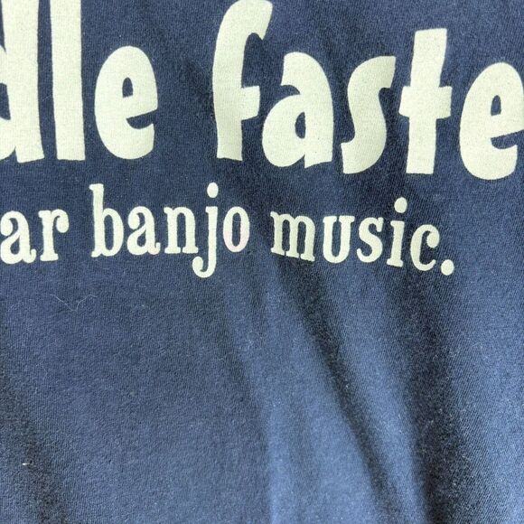 Nike Mens Vintage Paddle Faster I Hear Banjo Music Funny Tee Shirt Blue 2XL - Picture 3 of 5